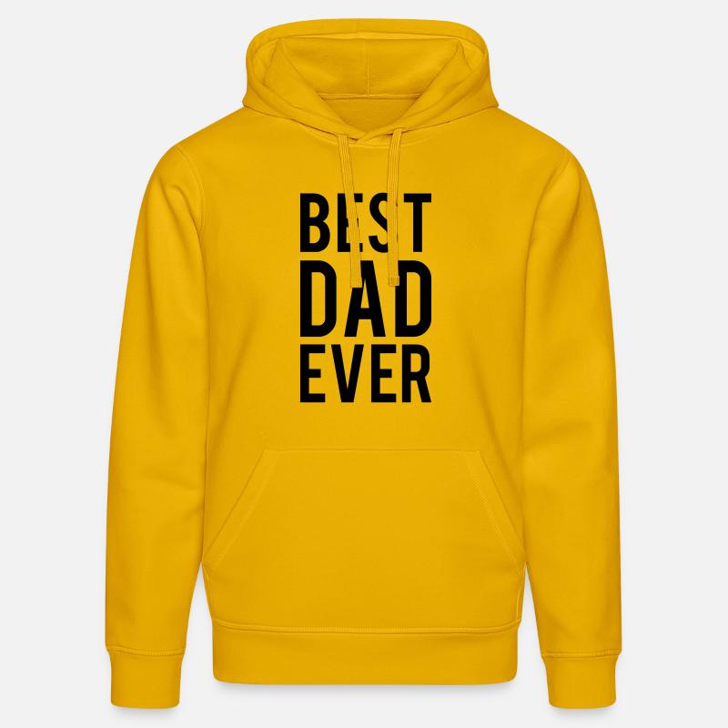 Best Dad ever - Sweat à capuche bio DRUMMER Stanley/Stella Unisexe - jaune spectre
