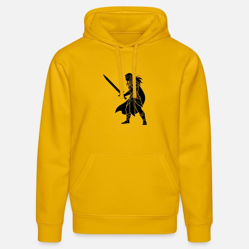 Elfe Noir - Sweat à capuche bio DRUMMER Stanley/Stella Unisexe - jaune spectre