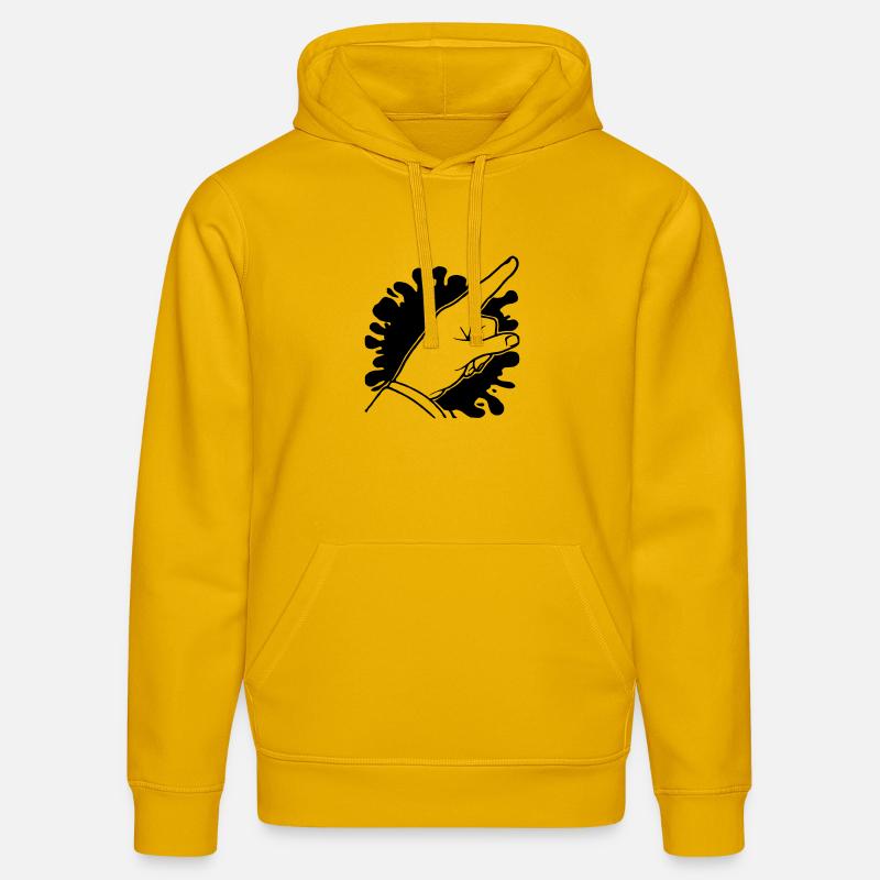 Finger avec Fleck - Sweat à capuche bio DRUMMER Stanley/Stella Unisexe - jaune spectre