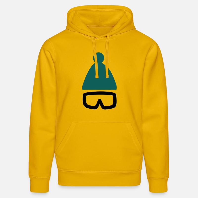 Mütze mit Ski- oder Snowboardbrille - Stanley/Stella Unisex Bio-Hoodie DRUMMER  - Spektralgelb