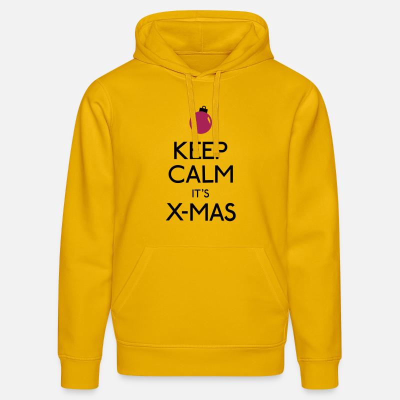 keep calm x-mas - Sweat à capuche bio DRUMMER Stanley/Stella Unisexe - jaune spectre