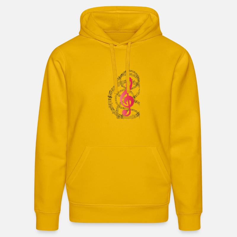 Clé de musique - Sweat à capuche bio DRUMMER Stanley/Stella Unisexe - jaune spectre