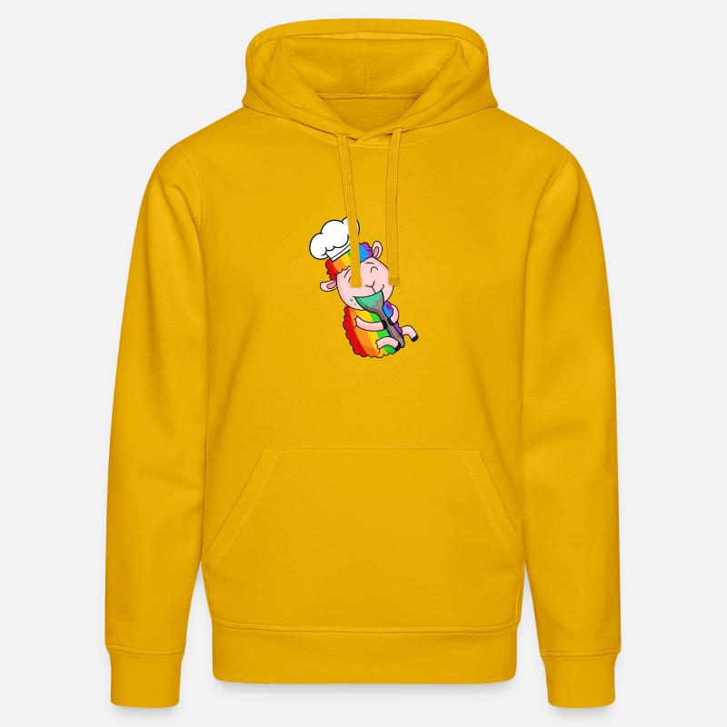 Cuisinier de mouton mignon - Sweat à capuche bio DRUMMER Stanley/Stella Unisexe - jaune spectre