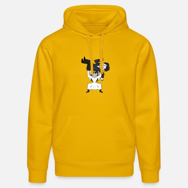 Drôle de mème de mariage - Sweat à capuche bio DRUMMER Stanley/Stella Unisexe - jaune spectre