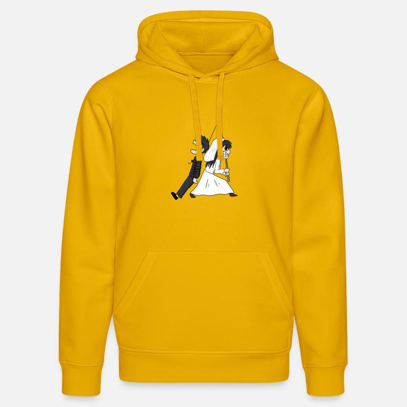 Drôle de mème de mariage - Sweat à capuche bio DRUMMER Stanley/Stella Unisexe - jaune spectre