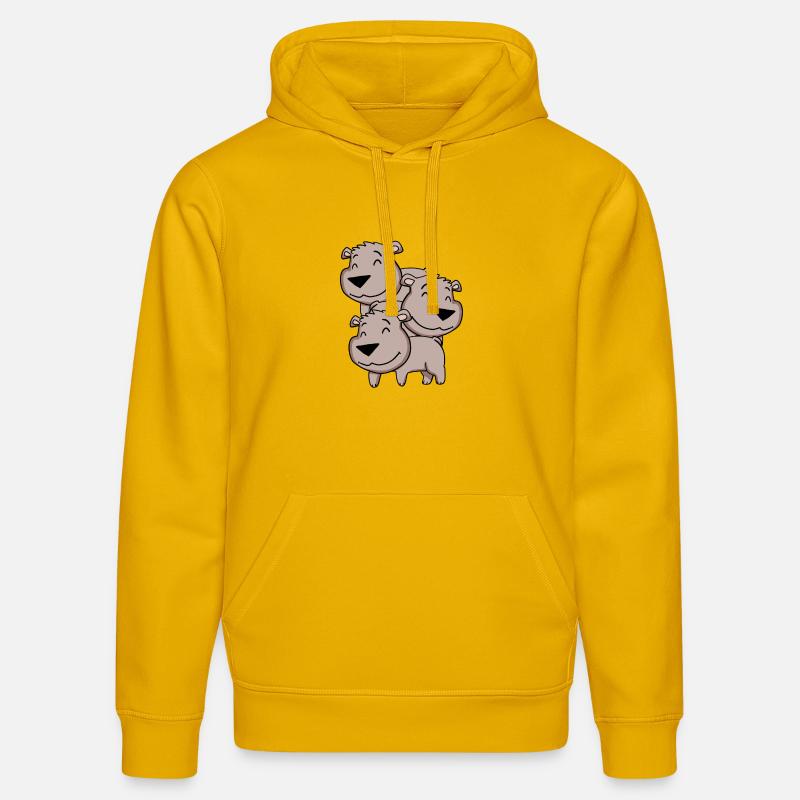 Ours mignons - Ours - Sweat à capuche bio DRUMMER Stanley/Stella Unisexe - jaune spectre