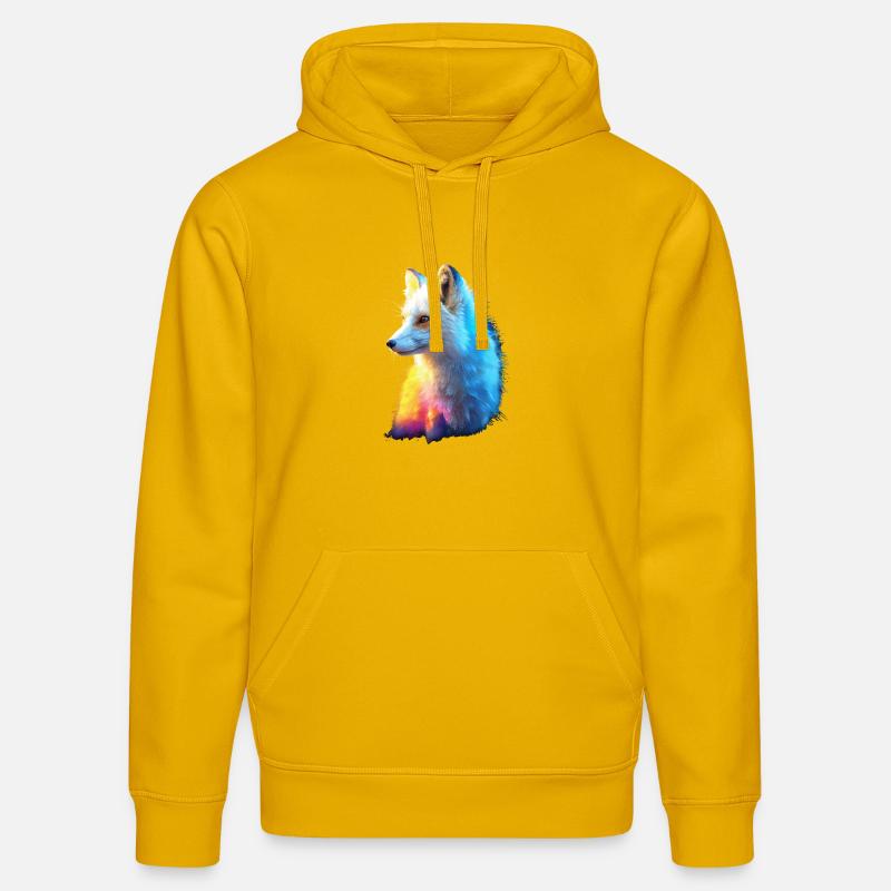 Polarfuchs Schneefuchs Eisfuchs Süßer Weißer Fuchs - Stanley/Stella Unisex Bio-Hoodie DRUMMER - Spektralgelb
