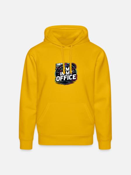 I'm in my office - Stanley/Stella DRUMMER Unisex Organic Hoodie - spectra yellow