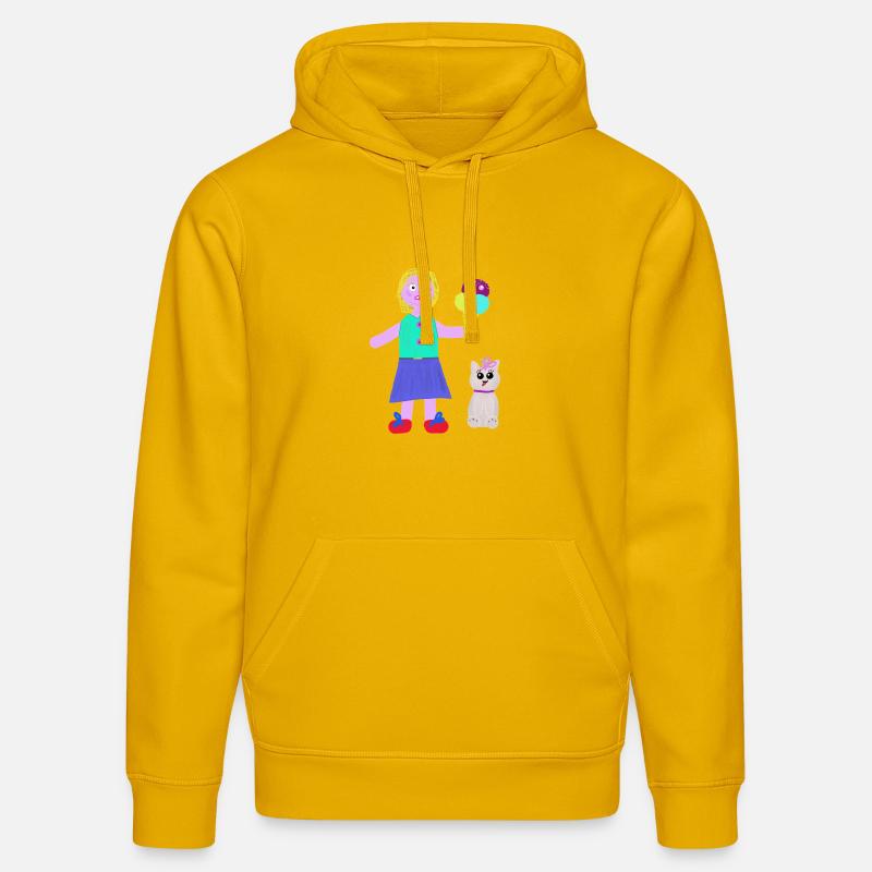 Eiscreme-Mädchen Eiscreme Eiswaffel Eis - Stanley/Stella Unisex Bio-Hoodie DRUMMER  - Spektralgelb
