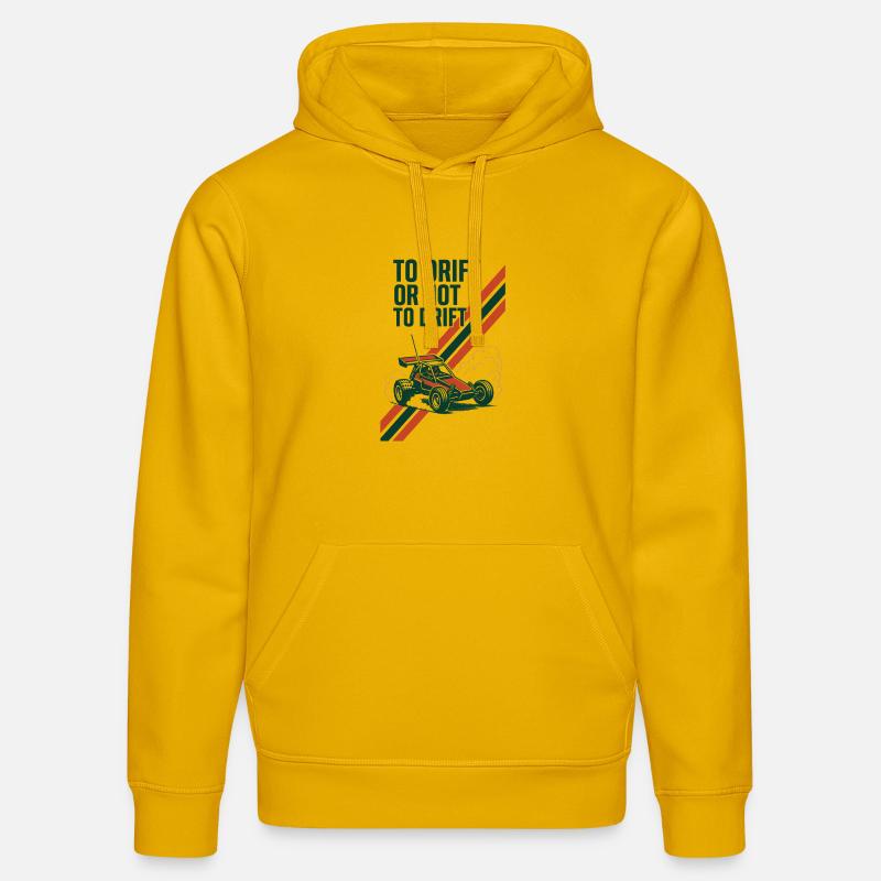 Driften oder nicht | RC Drift Auto - Stanley/Stella Unisex Bio-Hoodie DRUMMER  - Spektralgelb