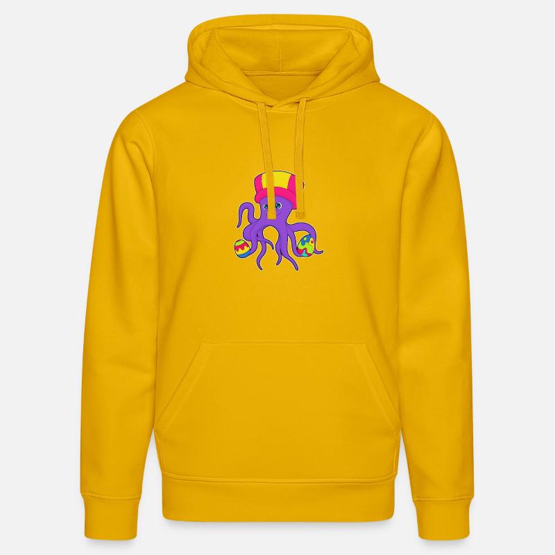 Octopus Easter Easter Eggs - Stanley/Stella DRUMMER Unisex Organic Hoodie - spectra yellow