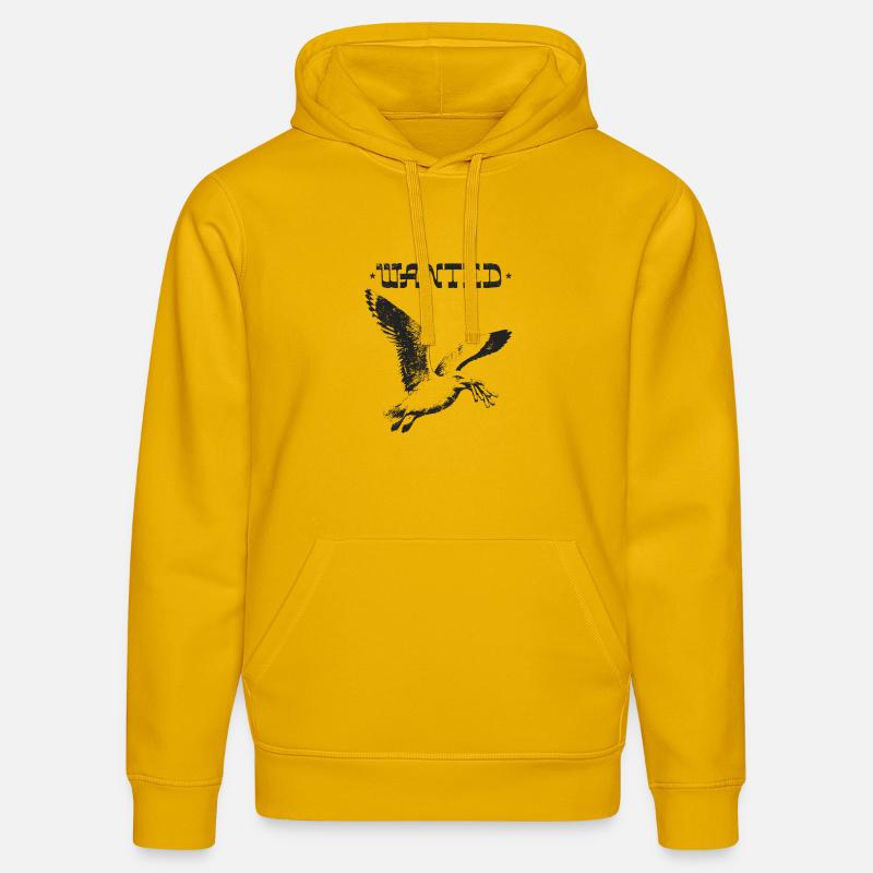 Recherché - Mouette Voleur - Sweat à capuche bio DRUMMER Stanley/Stella Unisexe - jaune spectre