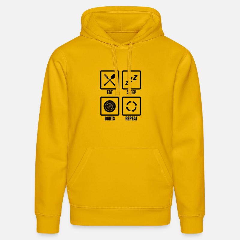 Programme des fléchettes - Sweat à capuche bio DRUMMER Stanley/Stella Unisexe - jaune spectre