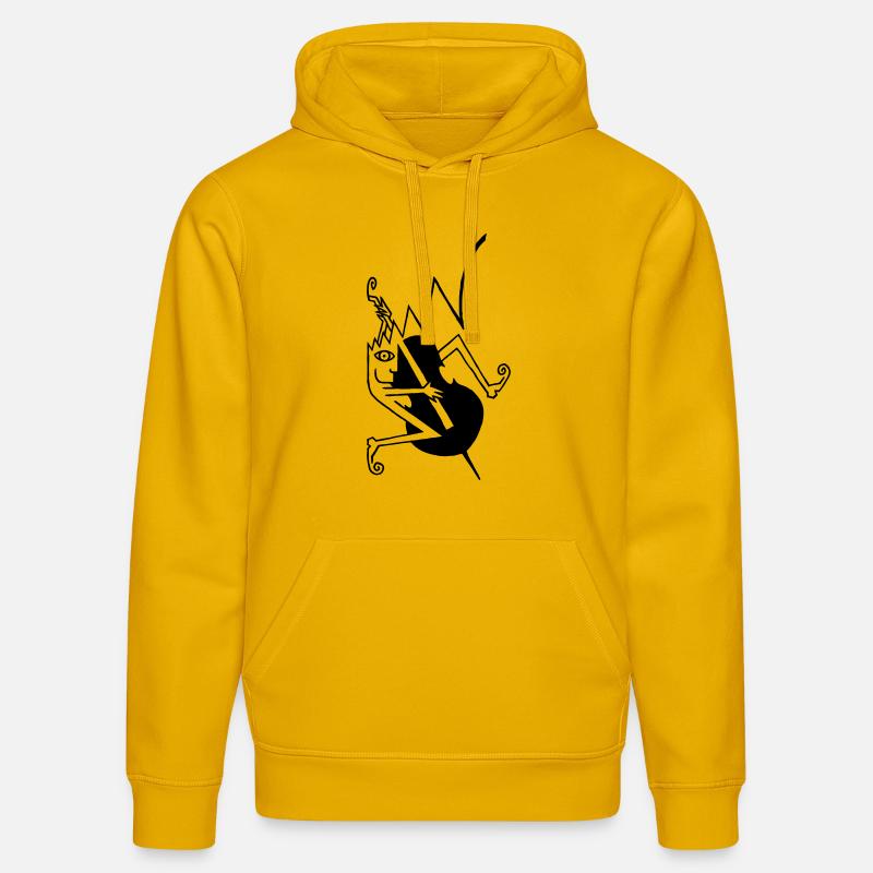 Contrebasse rockabilly / contrebasse - Sweat à capuche bio DRUMMER Stanley/Stella Unisexe - jaune spectre