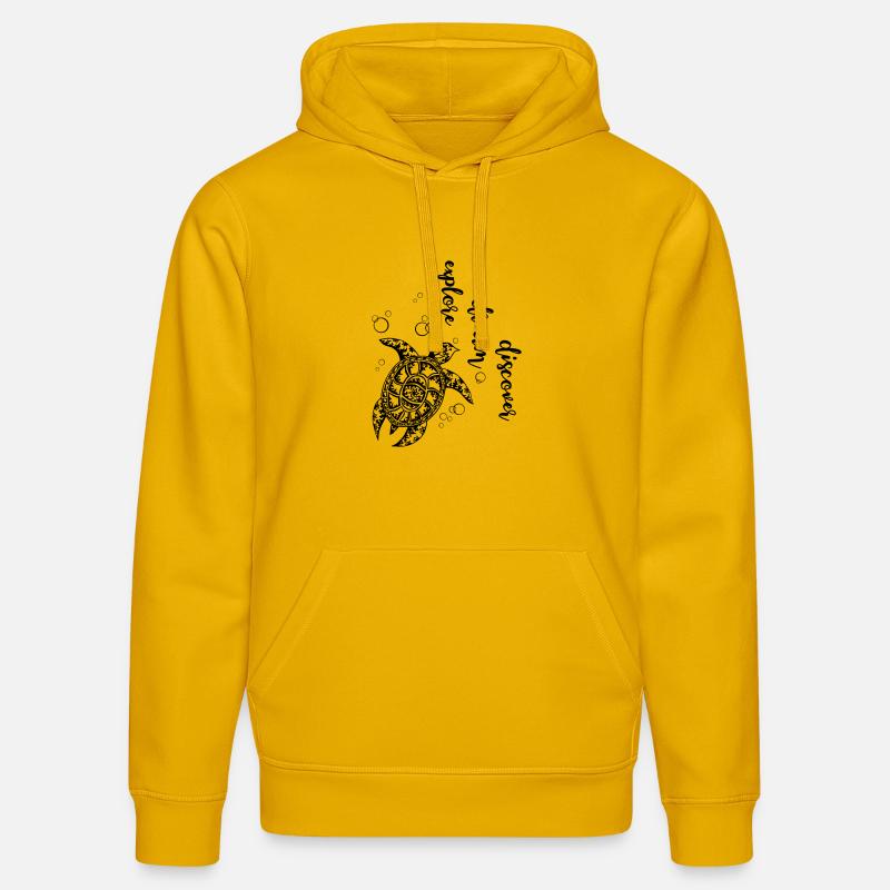 Explore Dream Discover - Sweat à capuche bio DRUMMER Stanley/Stella Unisexe - jaune spectre