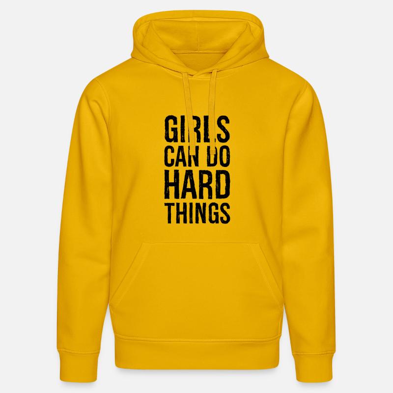 Mädchen können harte Dinge tun - Stanley/Stella Unisex Bio-Hoodie DRUMMER  - Spektralgelb