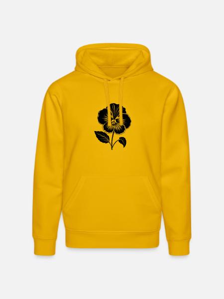 Pansy Flower - Stanley/Stella DRUMMER Unisex Organic Hoodie - spectra yellow