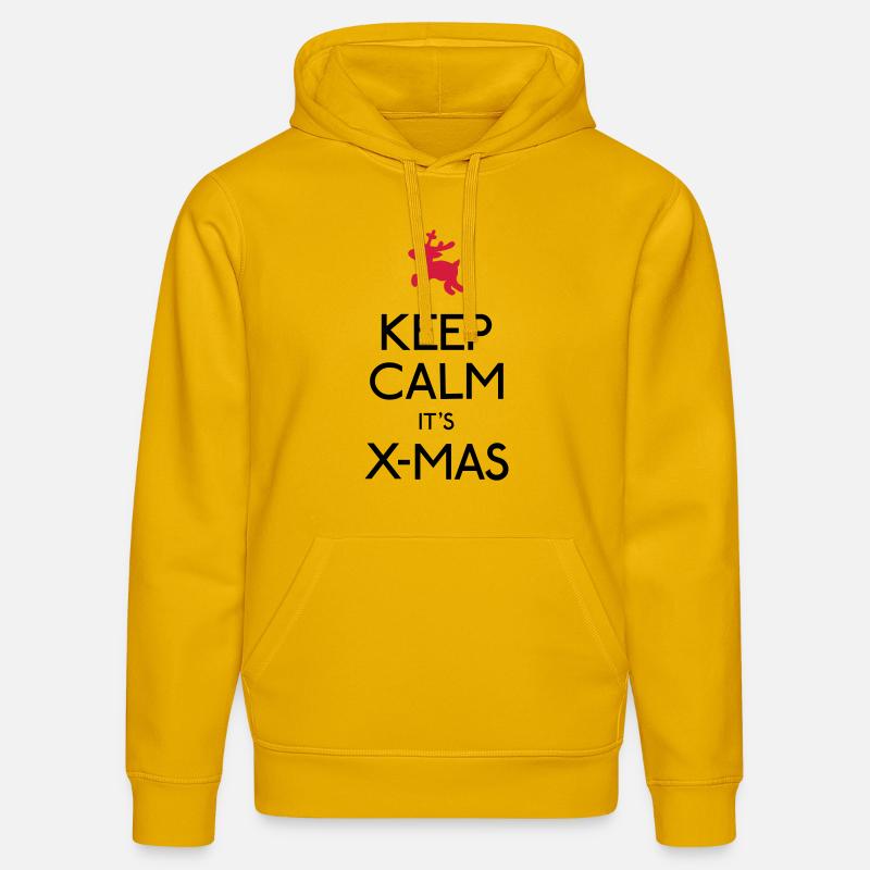 Keep Calm X-mas - Sweat à capuche bio DRUMMER Stanley/Stella Unisexe - jaune spectre