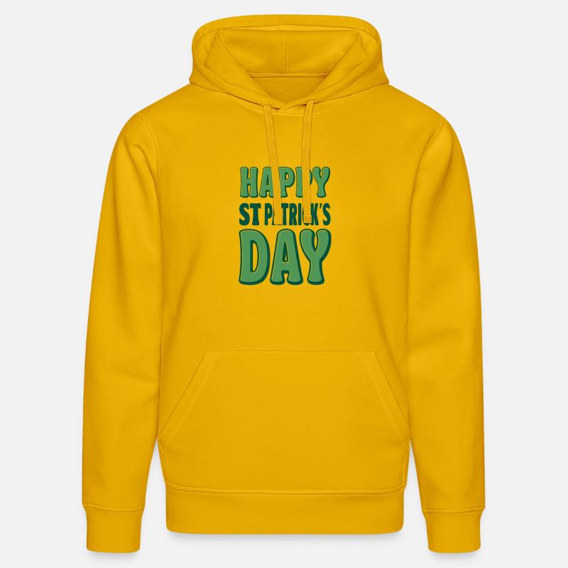 Joyeuse Saint-Patrick Verte - Sweat à capuche bio DRUMMER Stanley/Stella Unisexe - jaune spectre