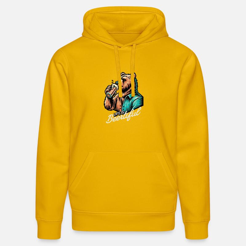 Vie de boisson - Sweat à capuche bio DRUMMER Stanley/Stella Unisexe - jaune spectre