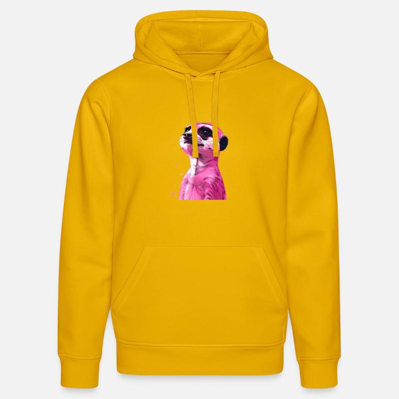Suricate rose - Sweat à capuche bio DRUMMER Stanley/Stella Unisexe - jaune spectre