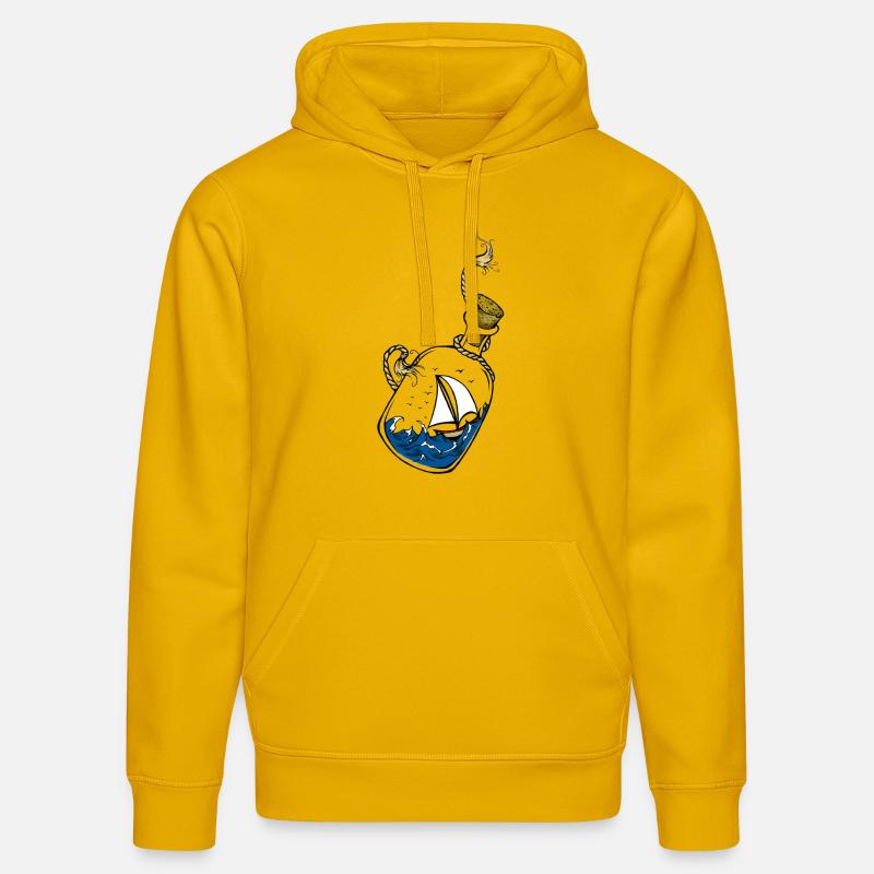 bouteille à la mer - Sweat à capuche bio DRUMMER Stanley/Stella Unisexe - jaune spectre