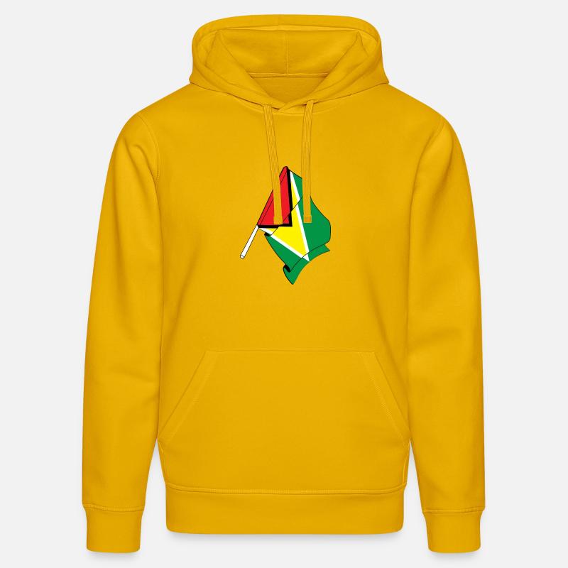 Drapeau de la Guyane - Sweat à capuche bio DRUMMER Stanley/Stella Unisexe - jaune spectre