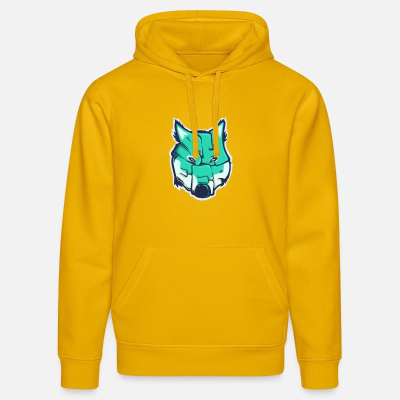 Wolf-Schaf, ein gezogenes Wort - Stanley/Stella Unisex Bio-Hoodie DRUMMER  - Spektralgelb