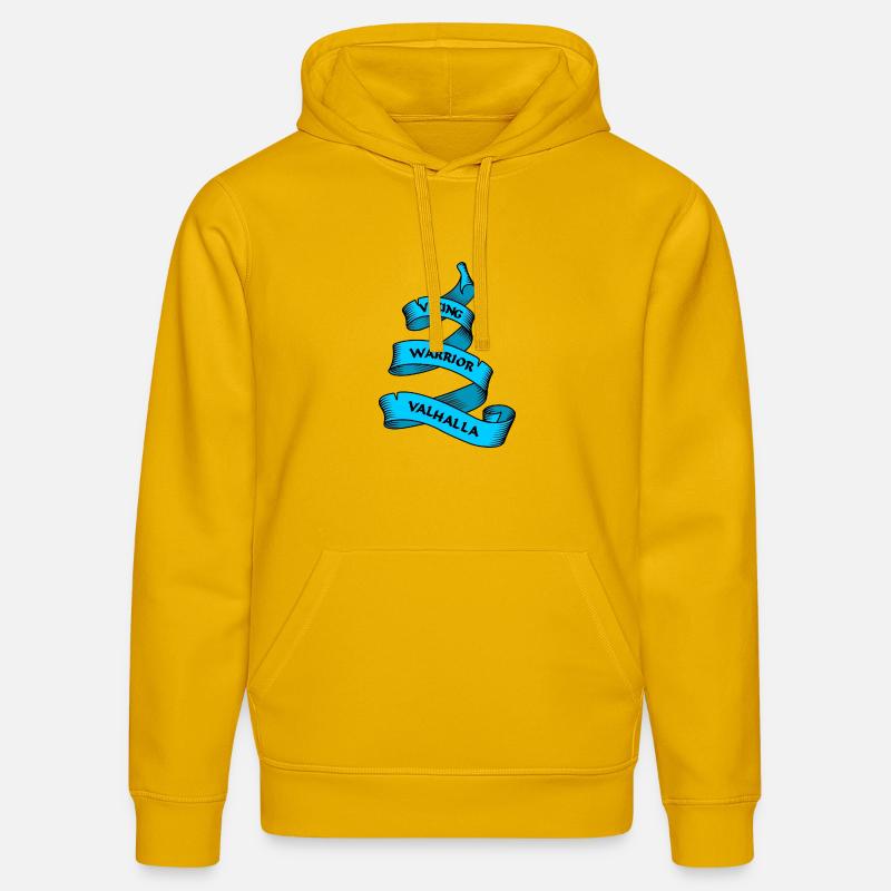 Wikinger Wimpel oder Banner blau - Stanley/Stella Unisex Bio-Hoodie DRUMMER  - Spektralgelb