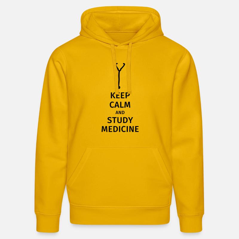 keep calm and study medicine - Sweat à capuche bio DRUMMER Stanley/Stella Unisexe - jaune spectre
