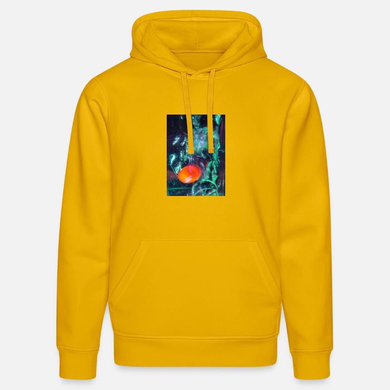 Nébuleuse néon avec Noyau Orange - Sweat à capuche bio DRUMMER Stanley/Stella Unisexe - jaune spectre