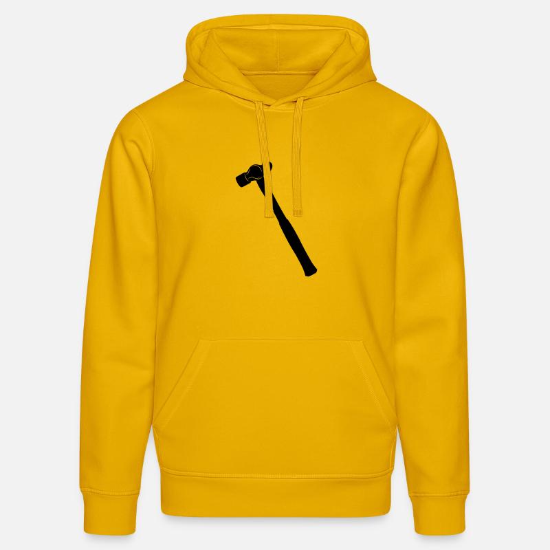 Kugelhammer oder Dellhammer Schattenbild - Stanley/Stella Unisex Bio-Hoodie DRUMMER  - Spektralgelb
