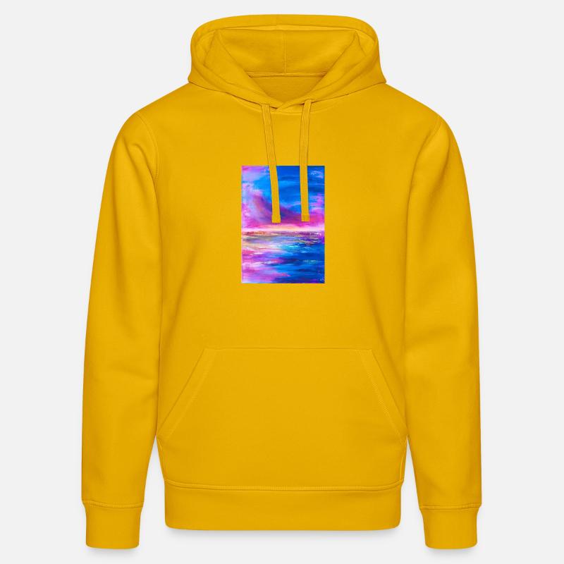 Lebendiger Himmel Horizont Abstrakte Kunst - Stanley/Stella Unisex Bio-Hoodie DRUMMER - Spektralgelb