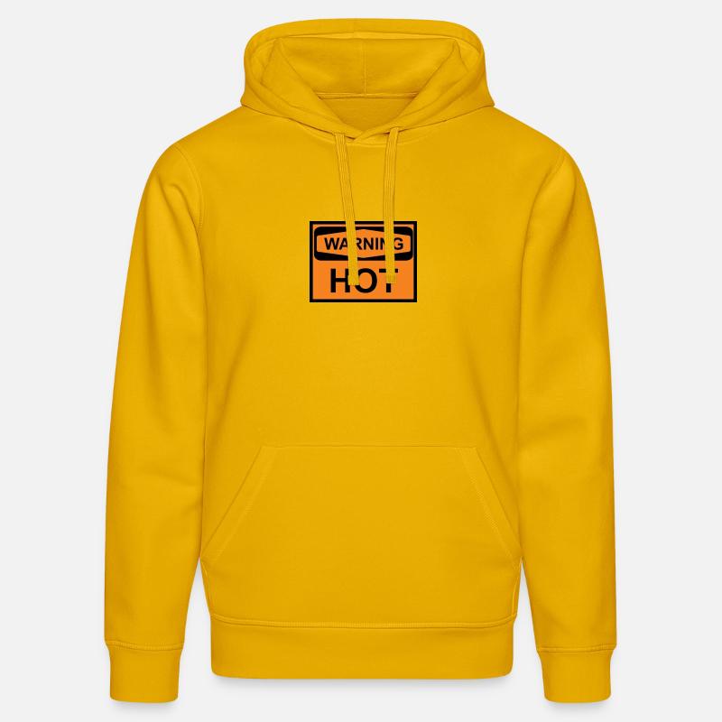 avertissement chaud - Sweat à capuche bio DRUMMER Stanley/Stella Unisexe - jaune spectre