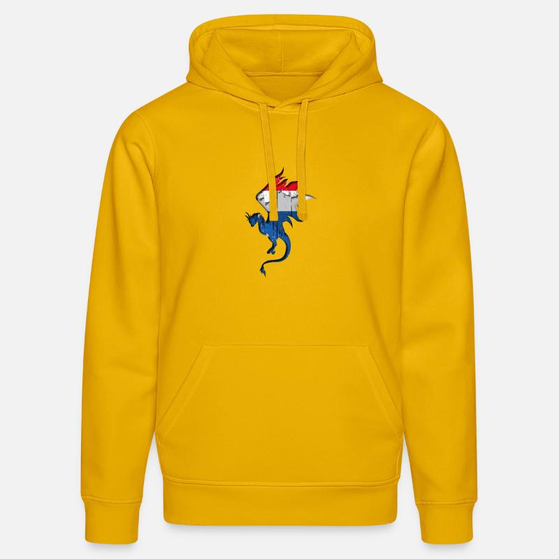 Drapeau des Pays-Bas - Pays-Bas - Silhouette de - Sweat à capuche bio DRUMMER Stanley/Stella Unisexe - jaune spectre