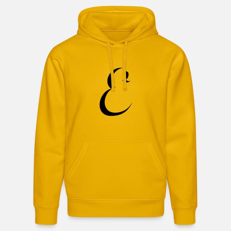 Letter E, Name, der Buchstabe E - Stanley/Stella Unisex Bio-Hoodie DRUMMER  - Spektralgelb
