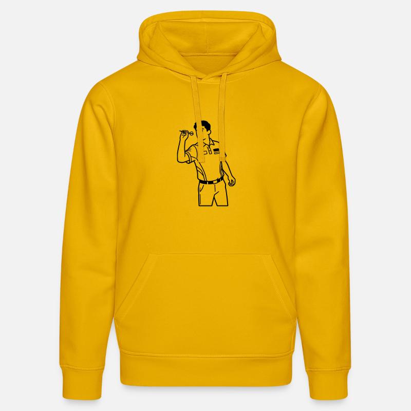 Fléchettes - Sweat à capuche bio DRUMMER Stanley/Stella Unisexe - jaune spectre