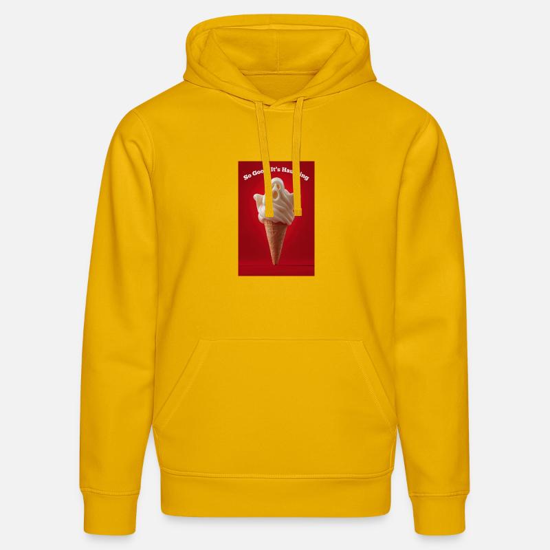 Tellement bon, c’est obsédant - Sweat à capuche bio DRUMMER Stanley/Stella Unisexe - jaune spectre