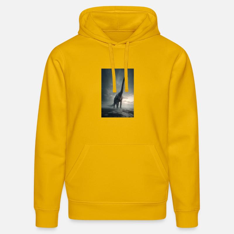 Aube du sauropode brouillé - Sweat à capuche bio DRUMMER Stanley/Stella Unisexe - jaune spectre