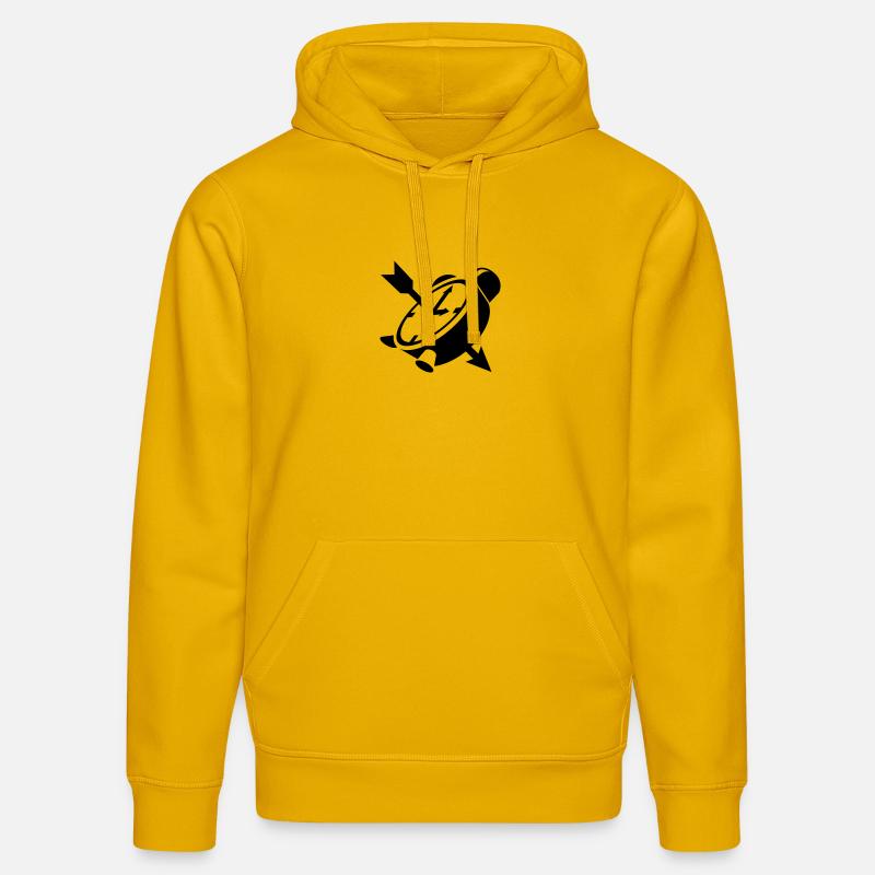 Un réveil avec une flèche - Sweat à capuche bio DRUMMER Stanley/Stella Unisexe - jaune spectre