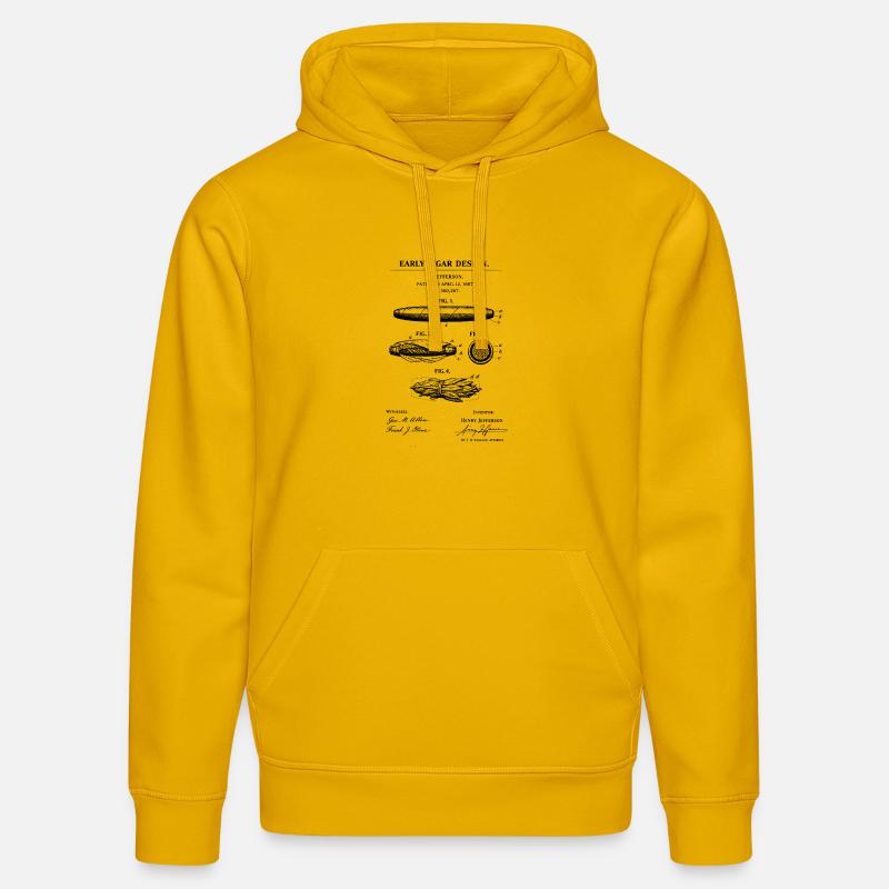 Conception précoce du plan de cigare - Sweat à capuche bio DRUMMER Stanley/Stella Unisexe - jaune spectre