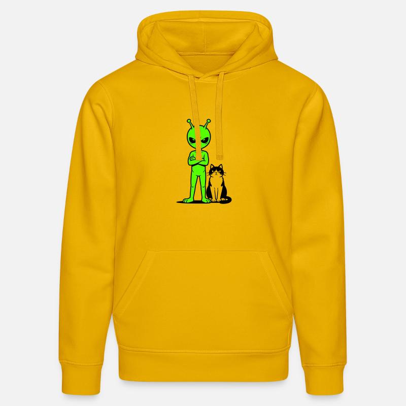 Humour comique extraterrestre - Sweat à capuche bio DRUMMER Stanley/Stella Unisexe - jaune spectre