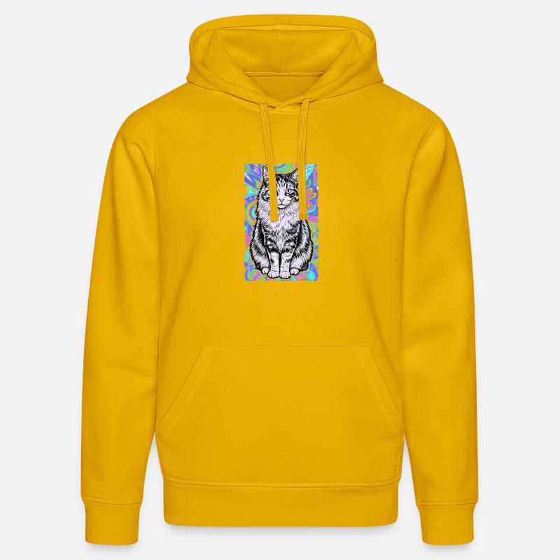 chat - Sweat à capuche bio DRUMMER Stanley/Stella Unisexe - jaune spectre