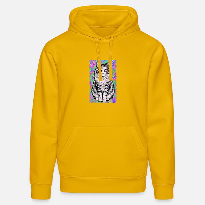chat - Sweat à capuche bio DRUMMER Stanley/Stella Unisexe - jaune spectre