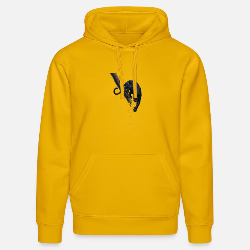 Panthère de nuit sur la branche - Sweat à capuche bio DRUMMER Stanley/Stella Unisexe - jaune spectre