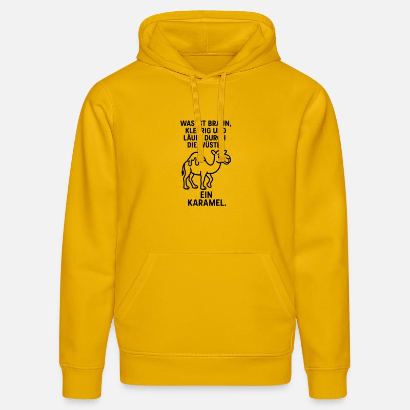 Blague Karamel Caramel Camel Desert Kids - Sweat à capuche bio DRUMMER Stanley/Stella Unisexe - jaune spectre