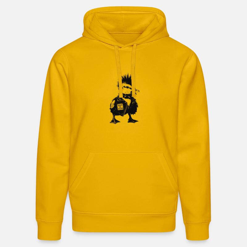 Caneton Punk - Sweat à capuche bio DRUMMER Stanley/Stella Unisexe - jaune spectre