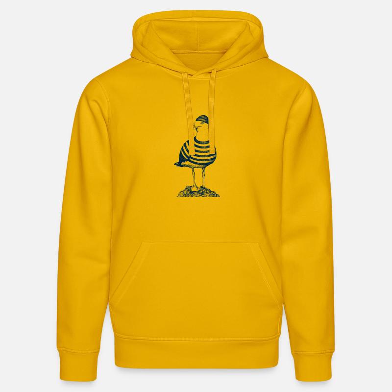 Mouette avec pull - Sweat à capuche bio DRUMMER Stanley/Stella Unisexe - jaune spectre