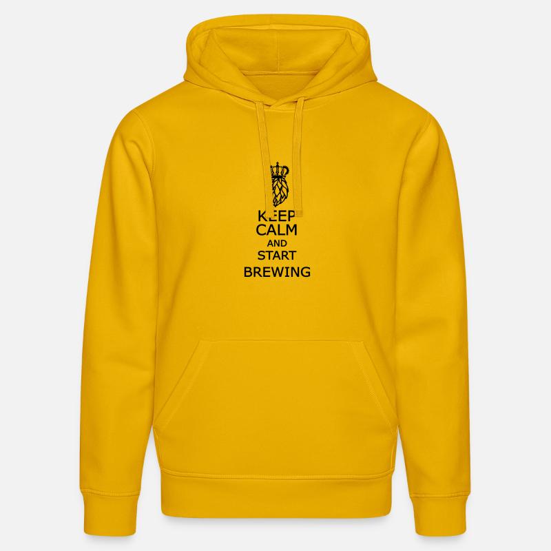 Reste calme et commence à infuser - Sweat à capuche bio DRUMMER Stanley/Stella Unisexe - jaune spectre