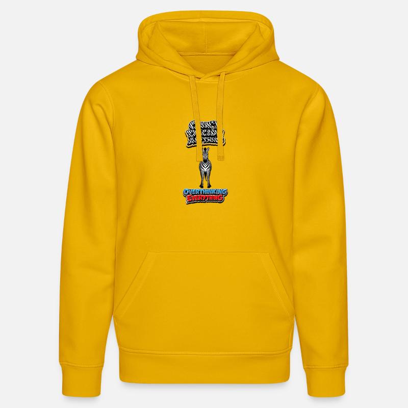 Zebra Overthinking Graphics - Sweat à capuche bio DRUMMER Stanley/Stella Unisexe - jaune spectre